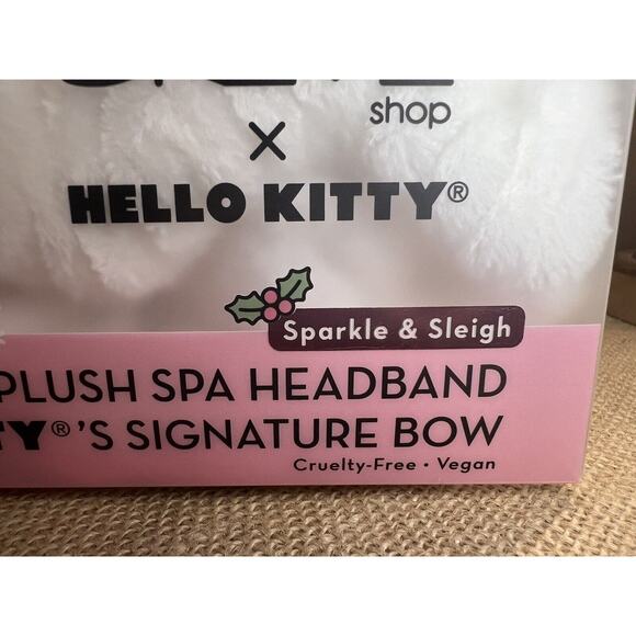 Hello Kitty Sequined Pink Bow Creme Shop Spa Headband Limited Edition NEW - Picture 4 of 10